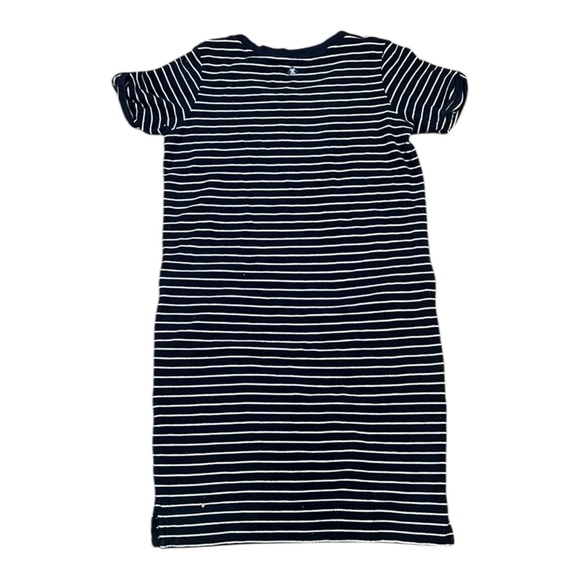 Barbour Causeway Cotton T-Shirt Dress  Blue White Stripe Size 8 Fisherman Preppy - Picture 4 of 7